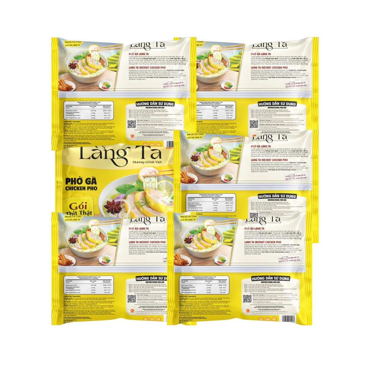 Instant Chicken Pho With Real Meat Sauce 105G ISO HACCP OEM Vietnam Factory Delicious Asian Cusine Food Easy Cook Meals