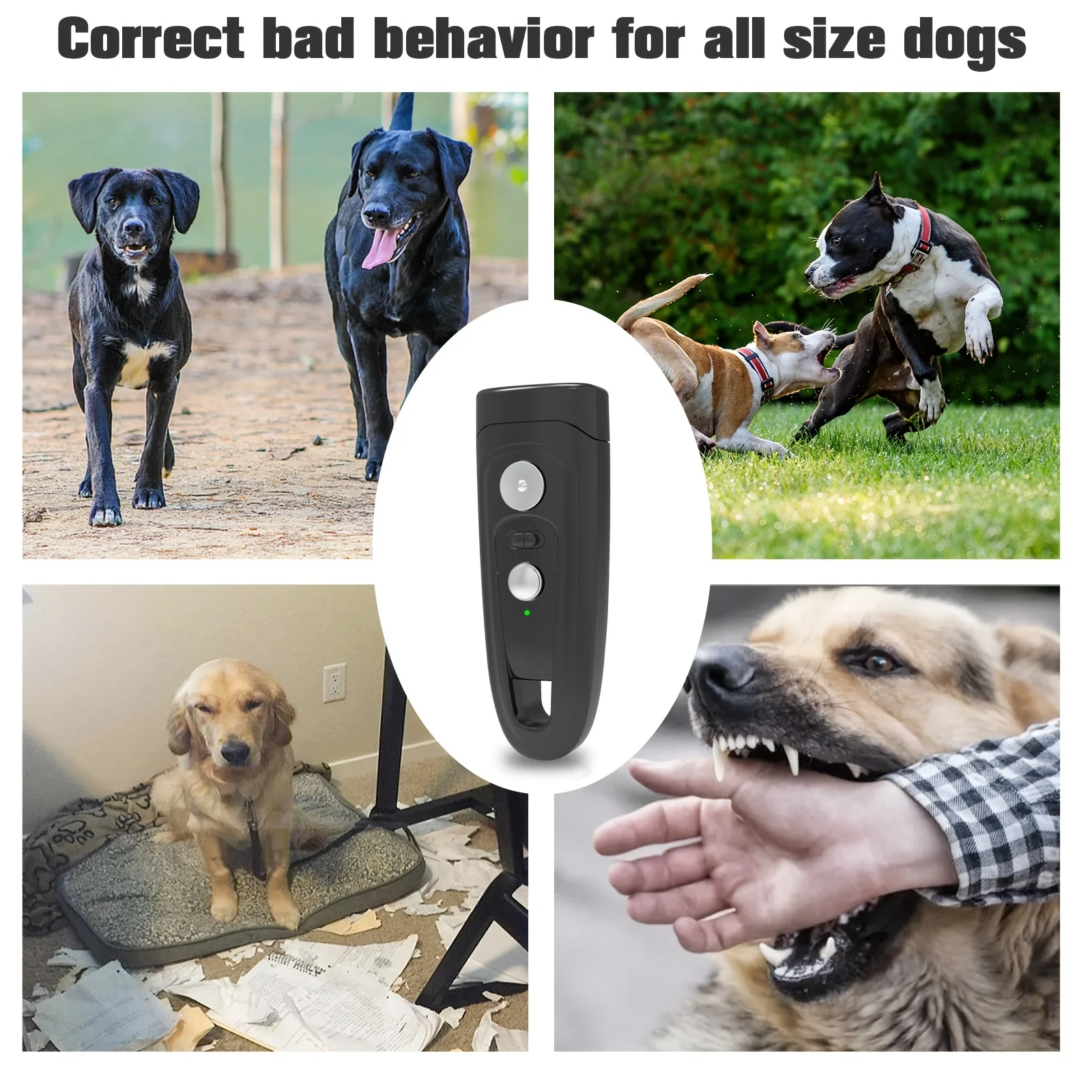Relaxlines Handheld Deterrent No Bark Antibariking Device Ultrasonic Electronic Pet Dog Repeller for Small Medium Dogs