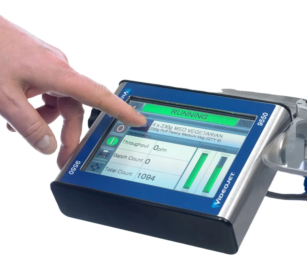 VJ  9550  labeling feeder Machine for box wood carton Packaging bags with TTO printer video jet