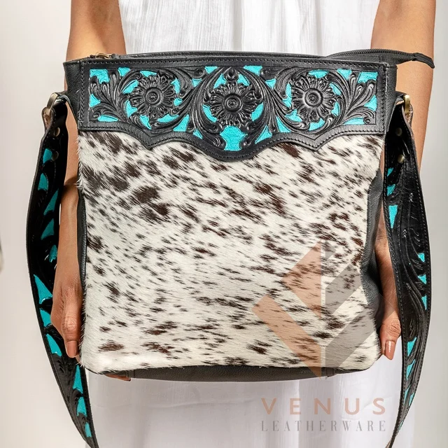 Genuine Leather Fringe Hand Tooled Green Southern Western Bag Purse Handcrafted For Women Ladies Genuine Leather Bags Trending