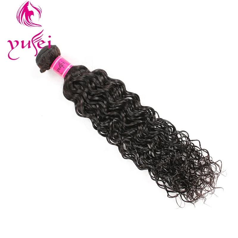 Unprocessed Grade 10A natural water Wave peruvian Human Hair bundles large stock curl Extension