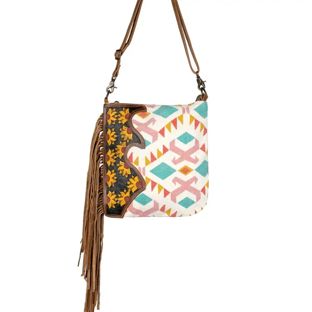 saddle blanket tooled handmade crossbody bag for women genuine leather handbag with leather fringes adjustable strap boho bags c