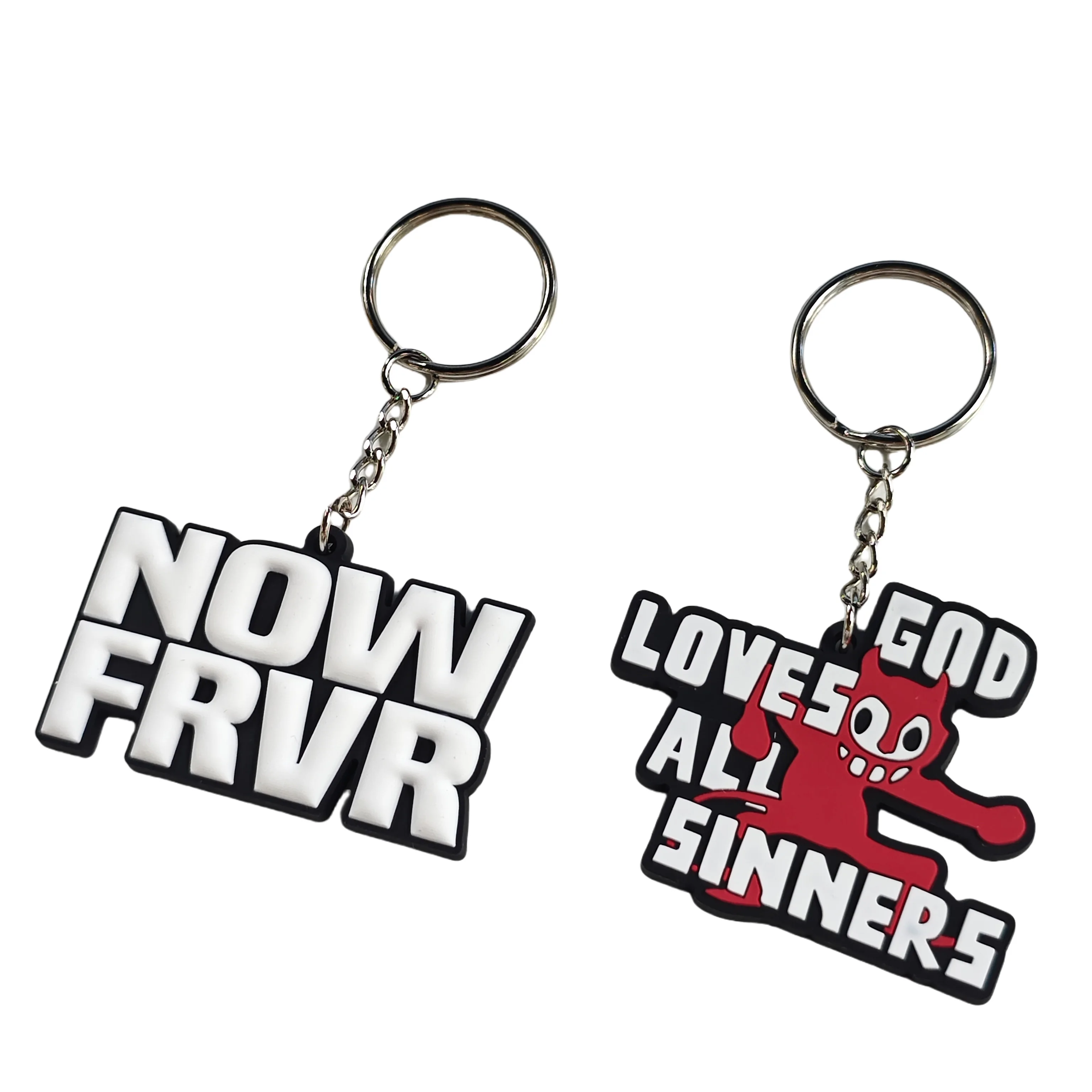 Boce OEM Custom Logo 2024 Unique Design Custom Pvc Key Chain Rubber Rubber Key Chains