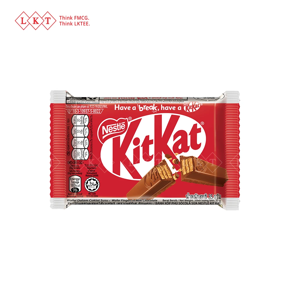 Набор Kat Chocolate 4 Finger упаковка из фольги 3PK sharbag 35 г x 3 кондитерские изделия экзотические закуски авторизованный дистрибьютор Малайзия