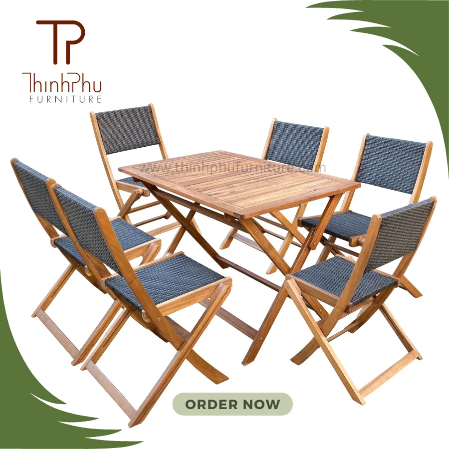 5 PCS Outdoor Dining Furniture Set for Restaurant Garden furniture Made in Vietnam