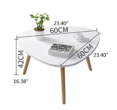 Glossy Round Solid Wood Coffee Table With Solid Leg