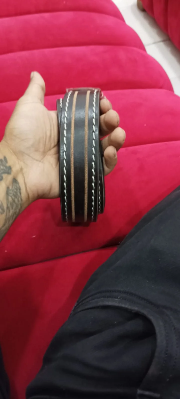 Handtooled Top Full Grain Western Belt Golden & white Buckstitch Luxury Belt Premiom CowHide Ready to Ship Unisex Custom