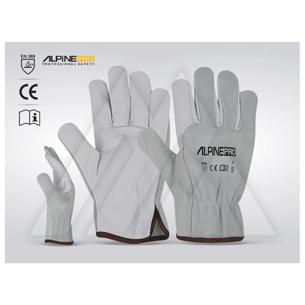 Pakistan Made Driver Leather Glove Safe Working Gloves / Safety Driving Warm Gloves / Cow Grain For Adults