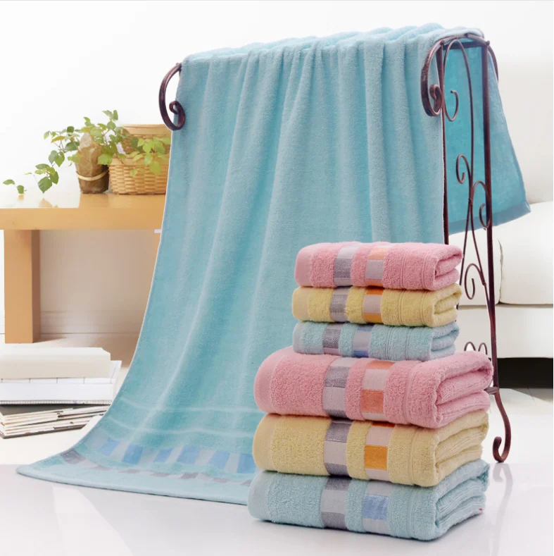 Bestseller 70x140cm Adult Bath Sheet Super Soft Fast Dry Cotton Wholesale Cheap Plain Dyed Shower Towel Household Use