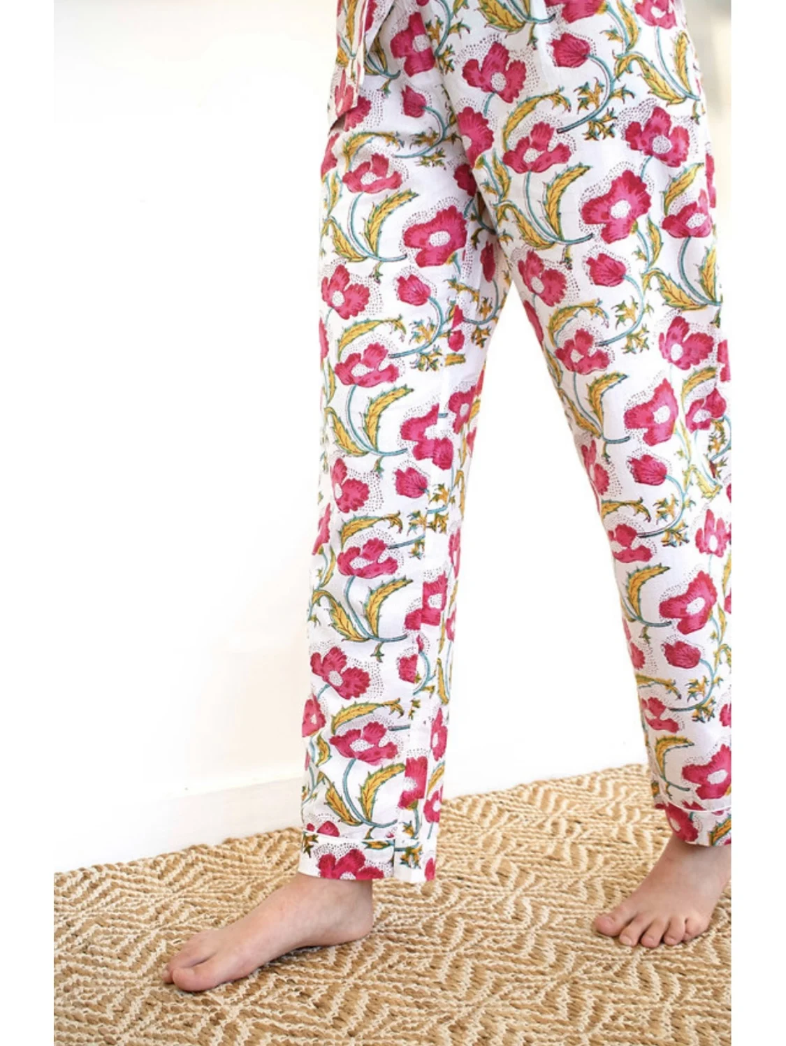 High Quality Cotton 2 Piece Set Home Homewear Sleep Pajama for Women Short Sleeves