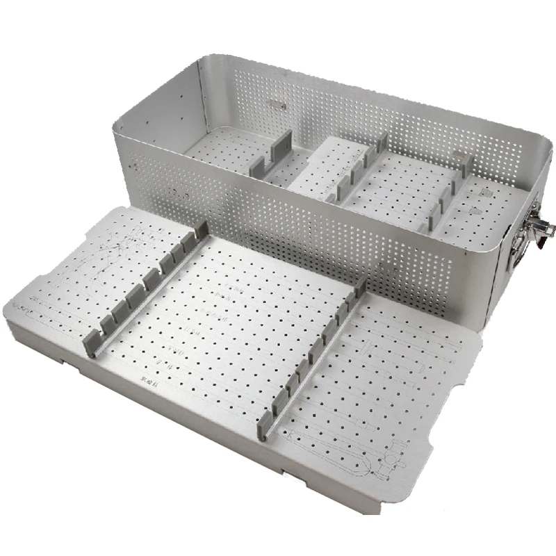 High Quality Aluminum Alloy Surgical Instrument Disinfection Box With Silicone Mat
