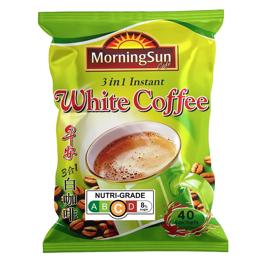 High Quality Ingredients for Instant Coffee Morning Sun 3 in 1 White Coffee and Coffee Mix 40 sachets