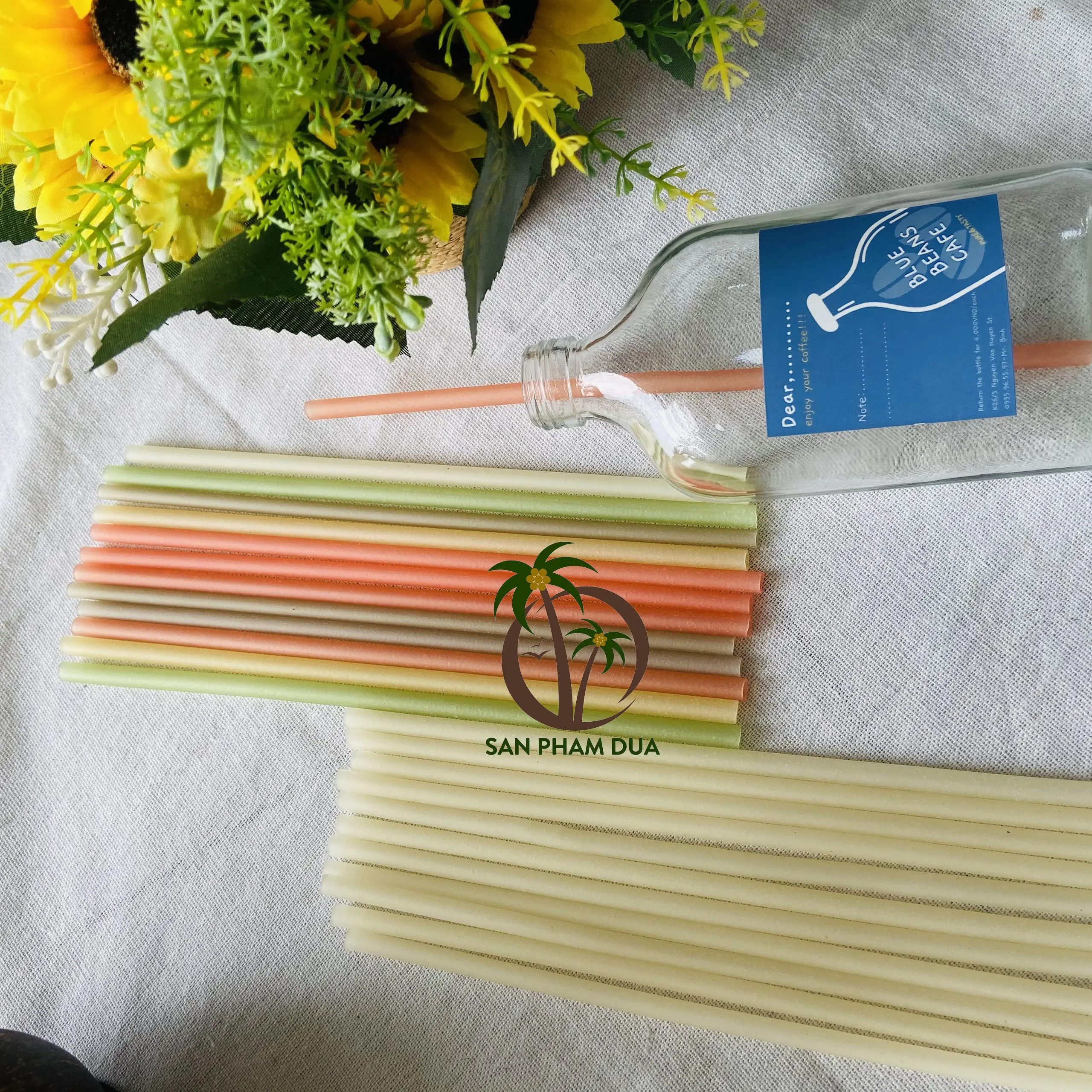 Supplier in Vietnam Rice Straws/ Disposable Straws/ Biodegradable Drinking Rice Flour Straws