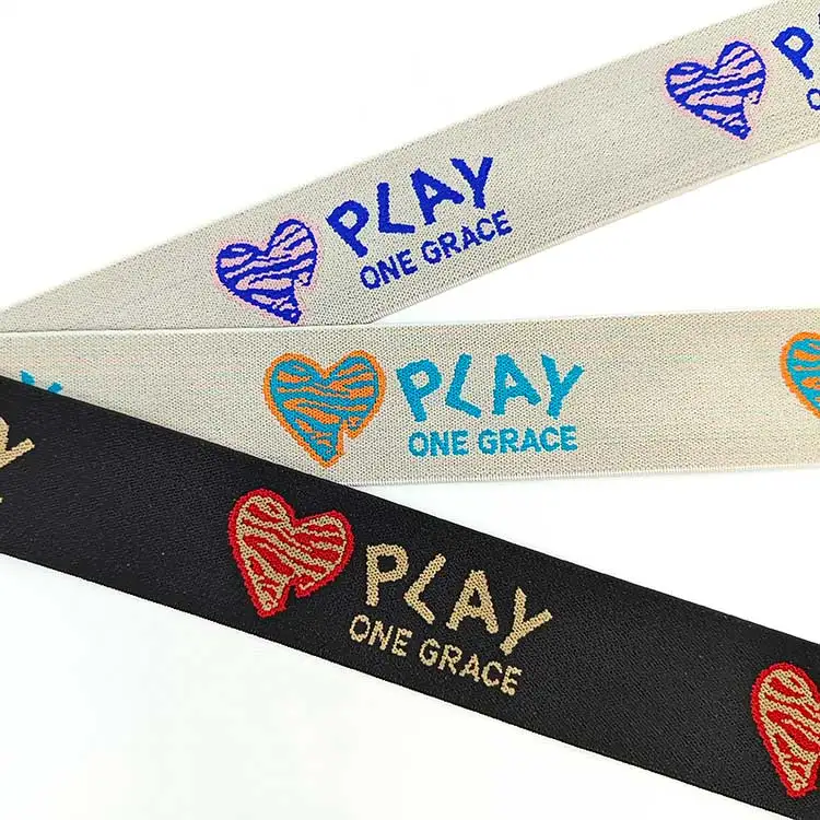 Fast Delivery Jacquard Band Elastic Quality Elastic Polyester Band Webbing Underwear Elastic Band