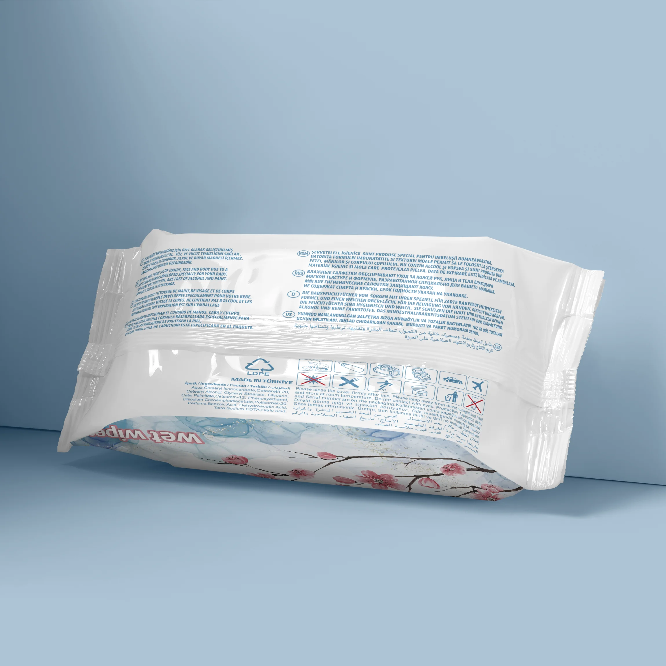 Wet Wipes 120 pcs OEM TURKEY