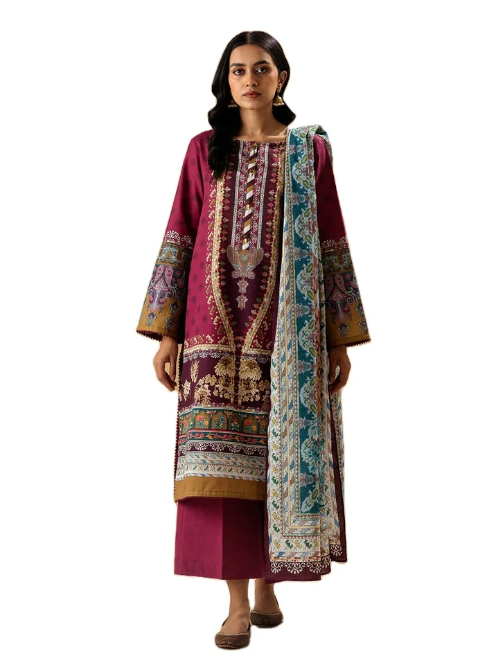 Wholesale New Arrival Pakistani ladies  winter stitched collection three piece wear customized color size best stitching Quality