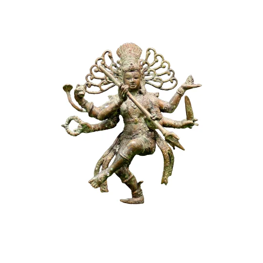 Buy Figurine Antiqued Brass Metal Made Religious SCULPTURE Buddhism with 2 Multiple Color For Home Decoration