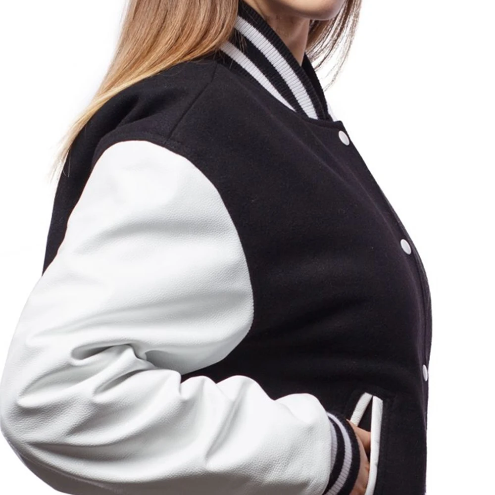 Manufacturing Best Quality Casual Wear Long Sleeve Women Varsity Jacket / 2024 Latest Design Women Varsity Jacket