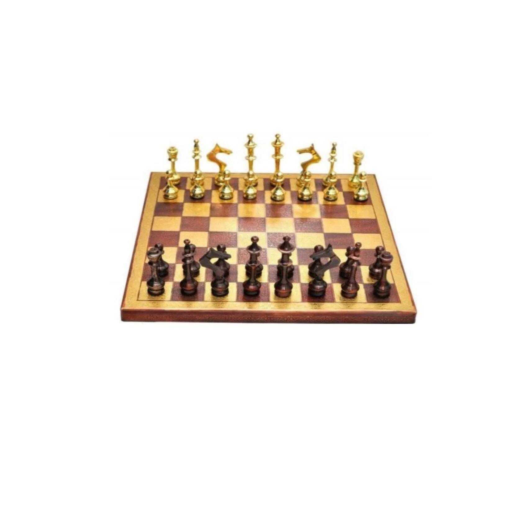 Wholesale Custom Metal Pieces Wooden Base Chess Board For Adult Kids Education High Quality International Chess Set Small Medium