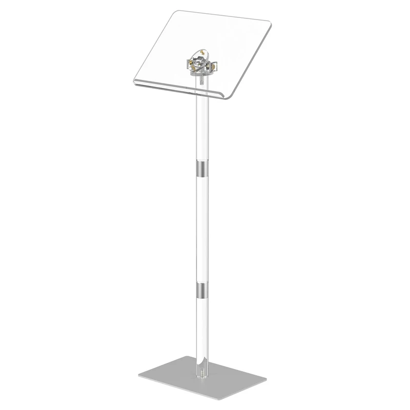 Metal Base Clear Acrylic Podium Stand Angle Small Acrylic Podium Stand Adjustable Easy Assembly Church Pulpits for Wedding