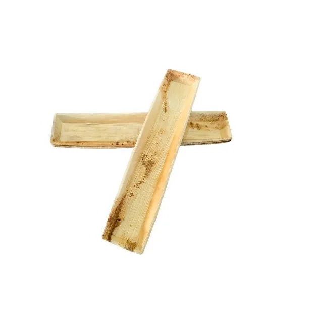 Top Notch Naturally Crafted Compostable Japanese Cuisine Serving Rectangular Sushi Trays for Bar Flatware Use