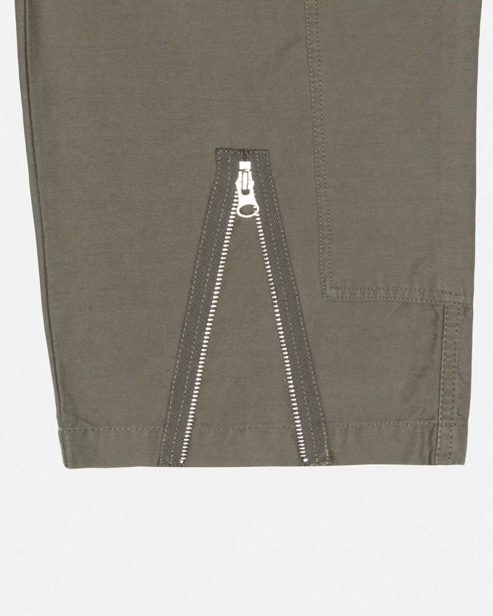 OEM Custom Made Wholesale Women Loose Oversize Cargo Pants 4 Metal Zipper Pockets Adjustable Hem Summer Flight Pants