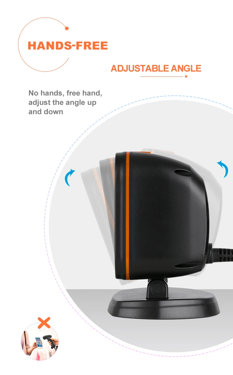 Syble Hot sale item XB-PS80H 2D Omnidirectional Barcode Scanner 1D 2D QR Code Desktop Bar Code Reader for Supermarket Store