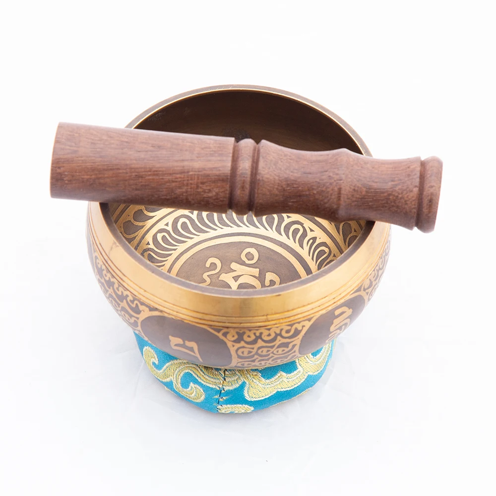 Hand Hammered Tibetan Singing Bowl Used For Meditation Bowl With Wooden Mallet And Silk Pillow Buy At Best Price