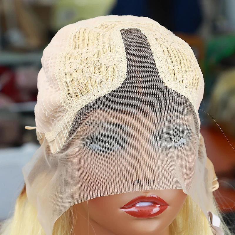 2024 Wholesale Lace Frontal Wig Blonde Body Wave Lace Front Wig 13x4 Pre Plucked Lace Front Synthesis Hair Wigs For Women