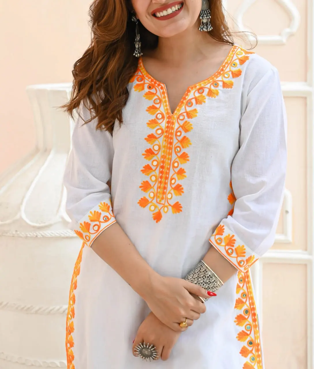 Embroidery gota patti Thread Work Floral Co-Ord Set twopiece coord set Handmade Daily Wear Bulk Product Customized Co-Ord Set