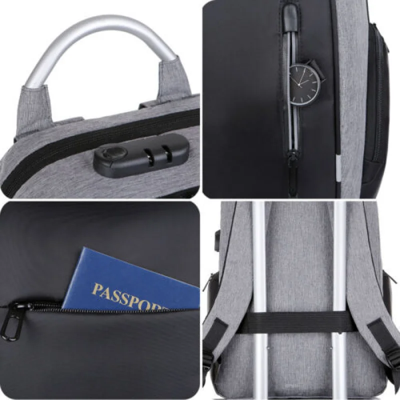 Custom Briefcase School Backpack Bag For Men Unisex Alloy Hard Briefcase For Documents Storage