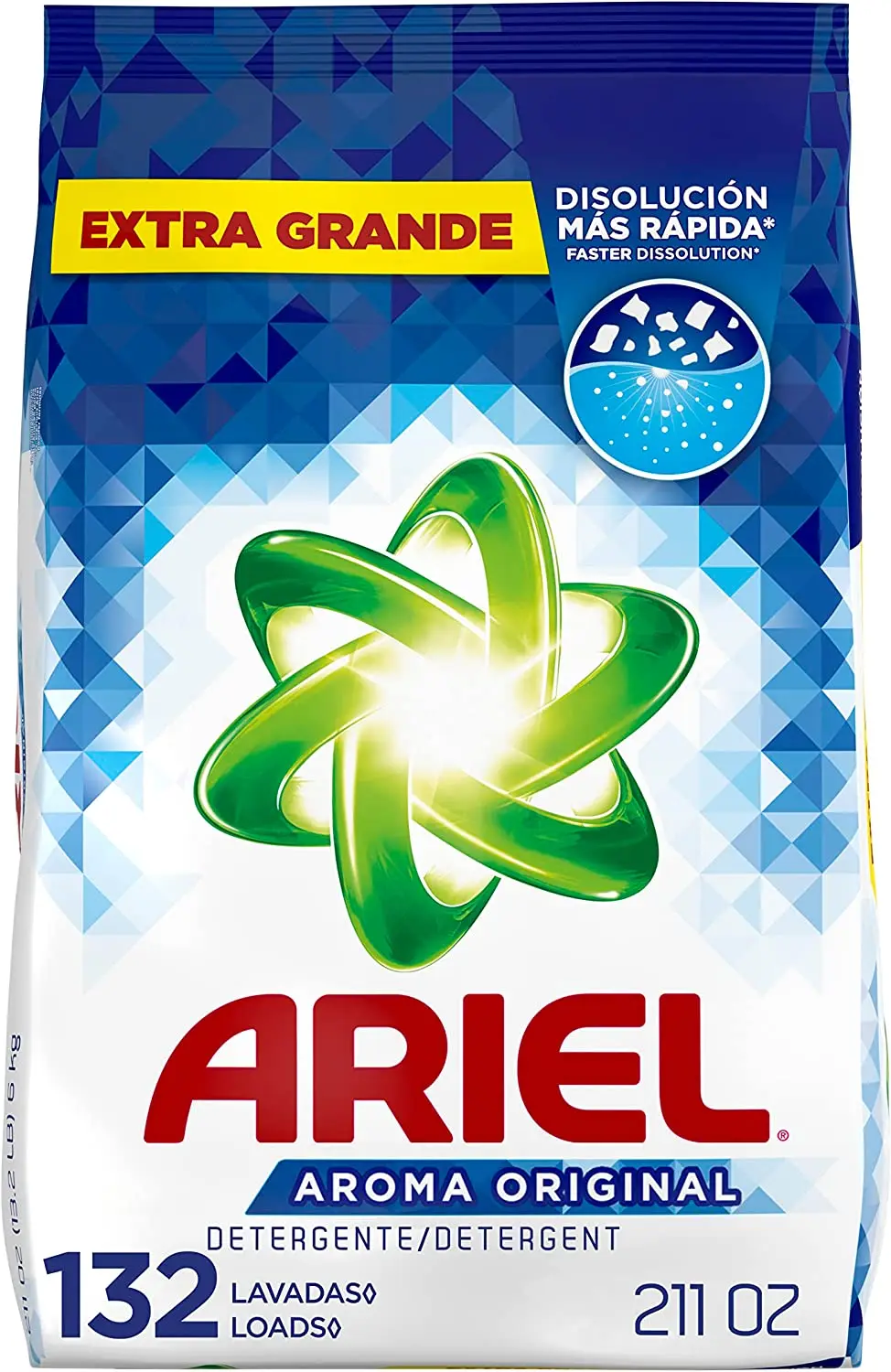Ariel Powder Laundry Detergent, Original Scent, 132 loads, 211 oz