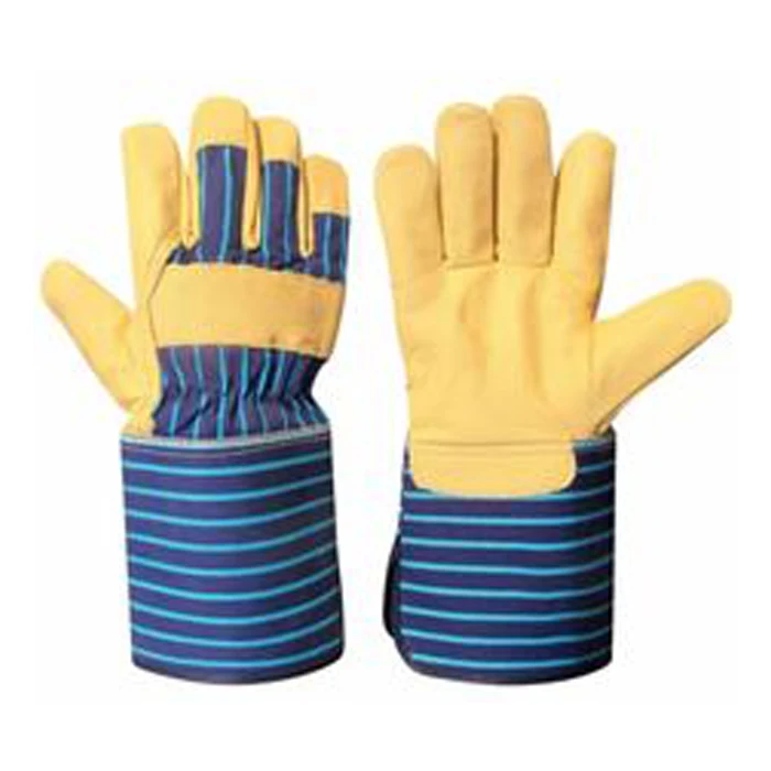 Canadian Working Gloves Made Of Goat Grain Leather And Elasticated Wrist With Closure On It Factory Price Working Gloves