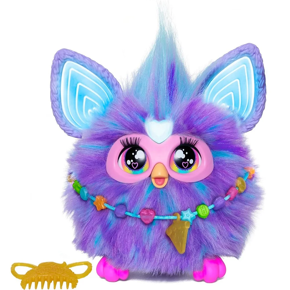 Новые фиолетовые Furbys 15 модных аксессуаров интерактивные плюшевые игрушки для девочек 6 лет и мальчиков голосовые аниматроны