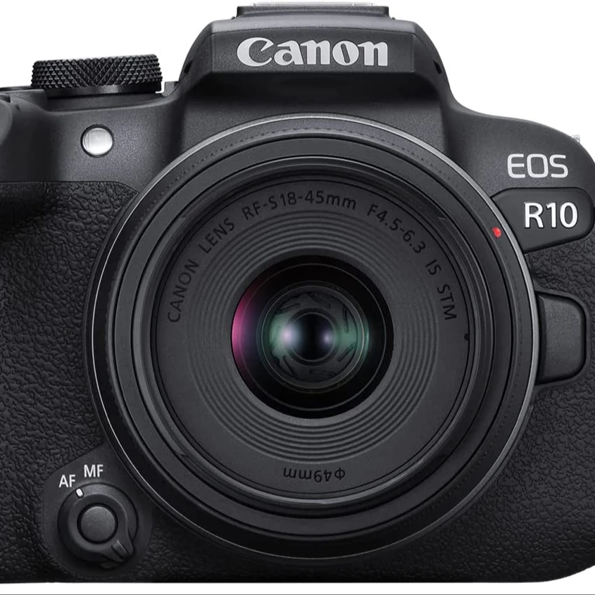 Discounted Price Can-on E.O.S R10 w/RF-S18-45mm Lens, Mirrorless Vlogging Camera, 24.2 MP, 4K Video, DIGIC X Image Processor