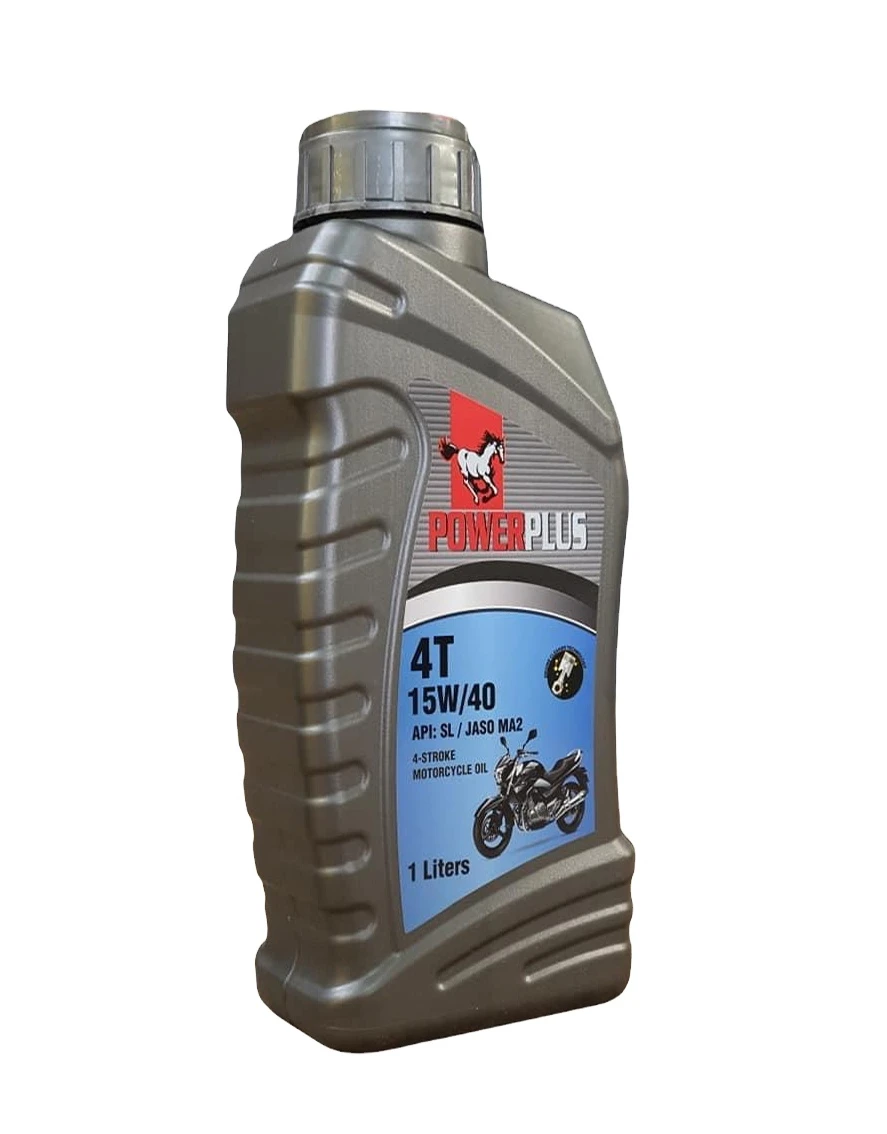 PowerPlus 4T 15w40 API SL/JASO MA2 Four Stroke Motorcycle Oil Premium Series 1 Liter SkorOil Motor Oil Lubricants