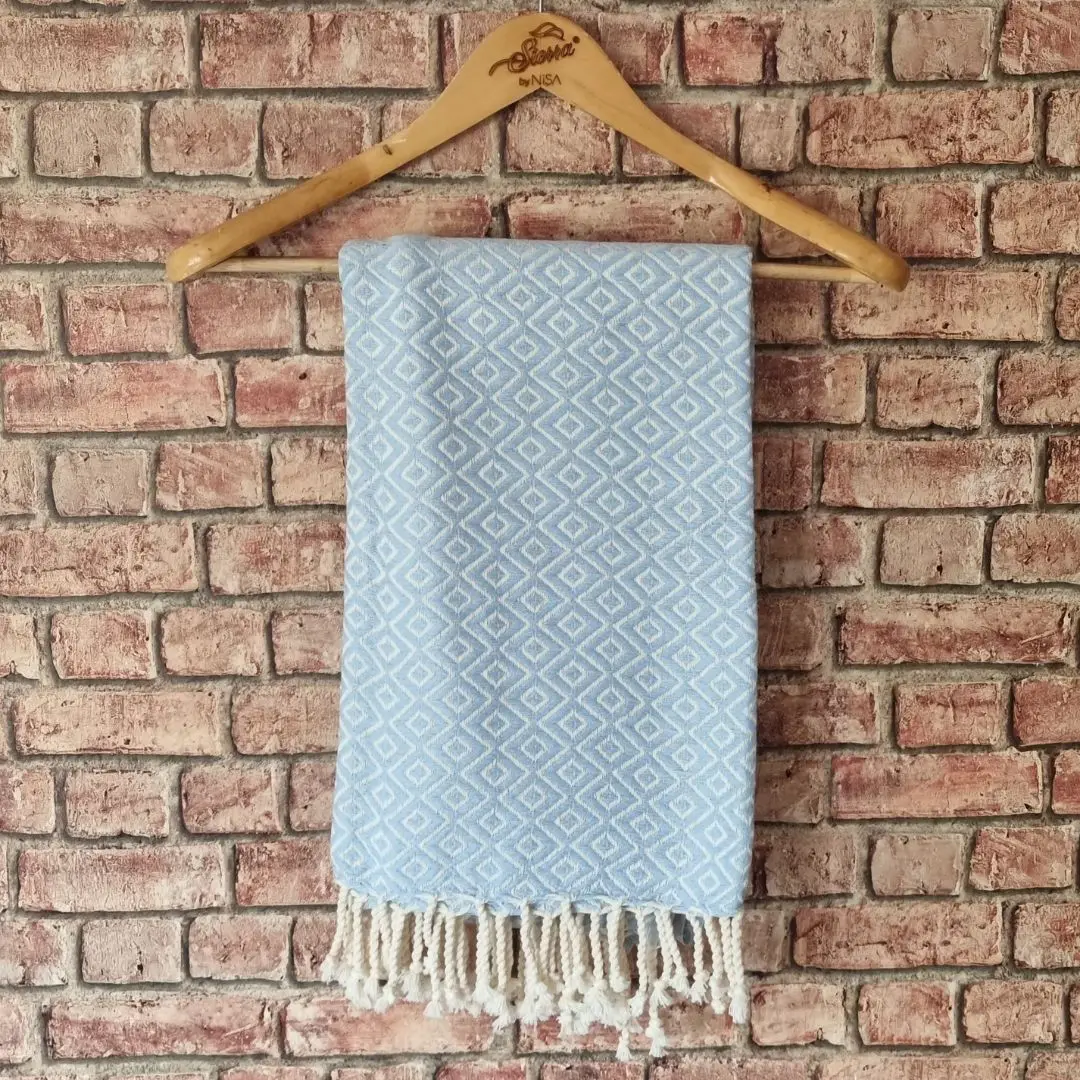 Sierra Linens, Baklava Patterned Peshtamal, 100% Cotton, 100x180 cm, 400gr.(+-5), Wholesale, Made in Turkey, Customizable