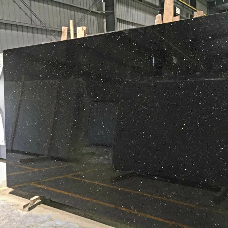 Best Quality  Black Galaxy Granite  Slabs  for countertops