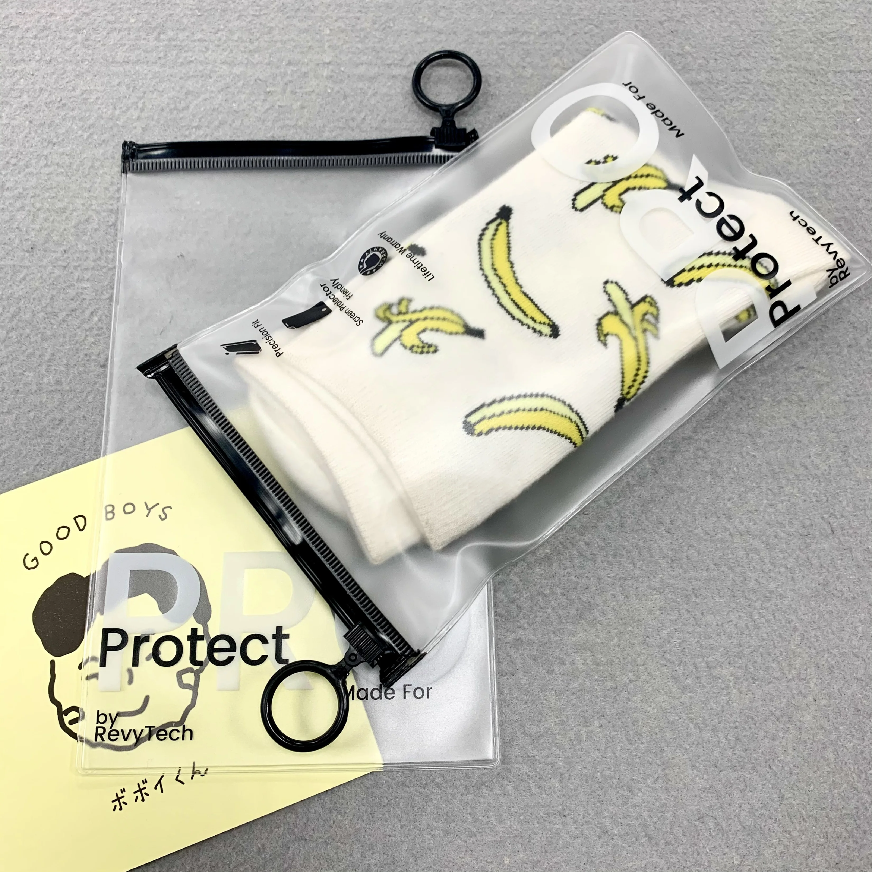 Custom printed Zipper Pouch frosted ziplock Packaging Bag For Phone case/ Socks Packaging Frosted Ziplock Bag