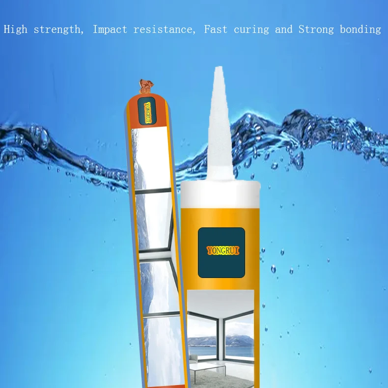 YONGRUI Neutral Silicone Curtain Wall Structural Glass construction adhesive Sealant for Kitchen Tile Bonding