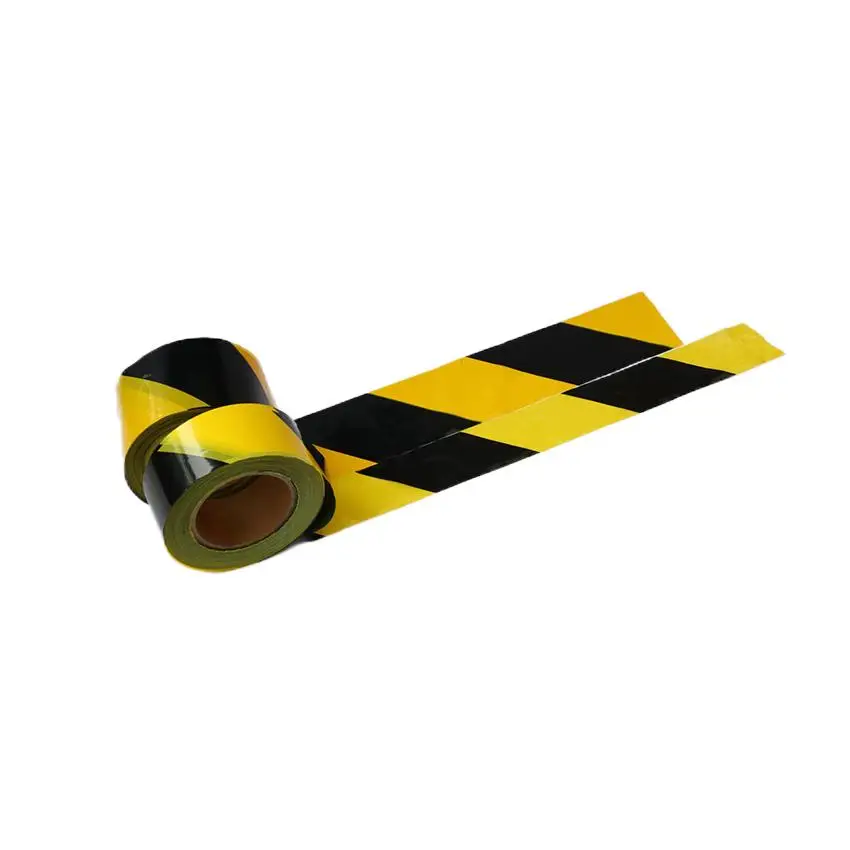 Danger Barricade Non Adhesive PE Warning Tape Yellow Red Protection Color Printing Marking Warning Tape For Constructions