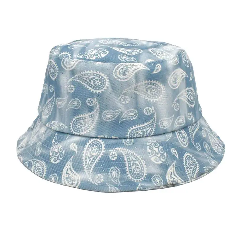 Bandana Reversible Bucket Hat Manufacturer Customized Logo Designed Fisherman Hats Plus size