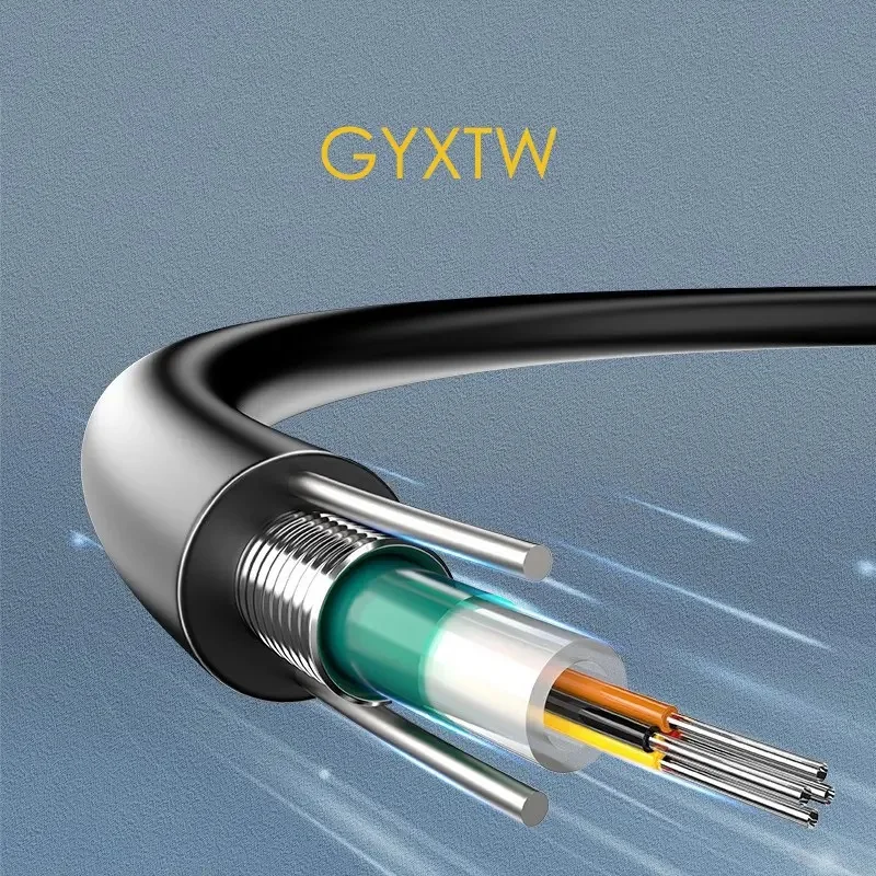 Central Tube Armored Cable GYXTW Outdoor Single Mode 4/6/8/12 Cores Optical Fiber Cable