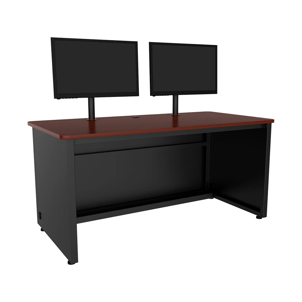 VersaDesk Enclosed Classroom Desk Black/Cherry