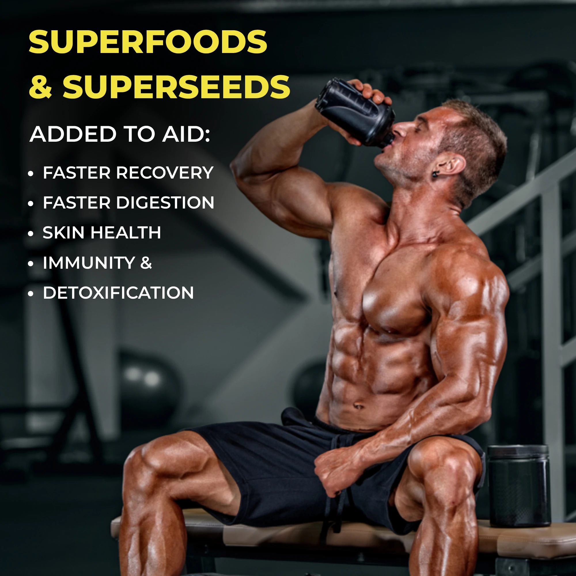 Vegan Protein Powder - Plant Based Pea Protein Powder with Multivitamin,Minerals,Superfoods, Digestive Enzymes - Alphonso Mango