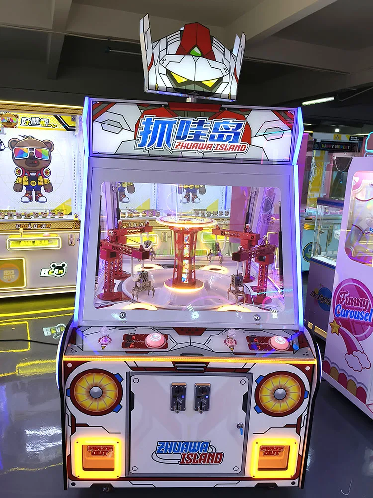 4 Players Coin Operated Arcade Claw Crane Game Machine Catching Toy Prize Machine Excavator Gift Machine