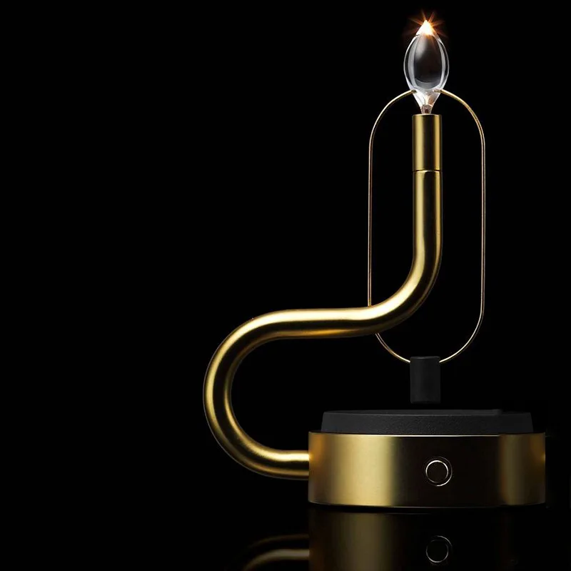 Unique Design hymn Candle Warmer Table Lamp 2000mah Bulit-in Battery Candle Light Gesture Control Dimming Led Candle Table Lamp