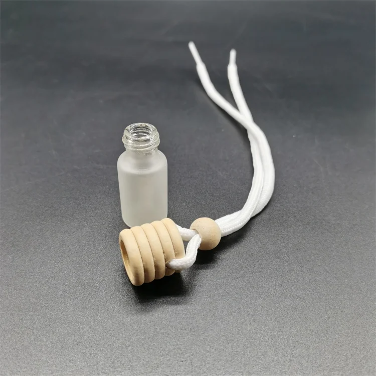 5ml round perfume glass pendant matte car perfume diffuser with indoor fresh diffuser