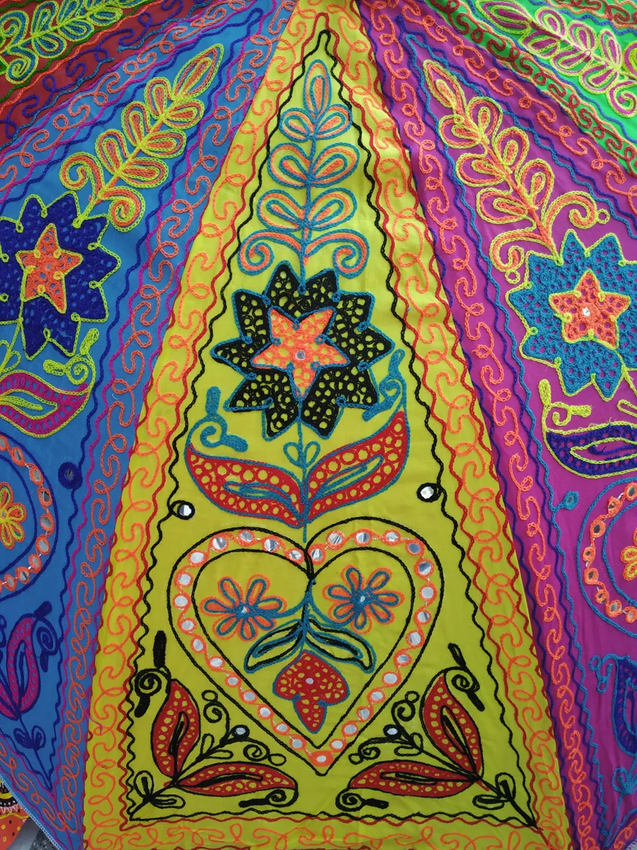 Indian Vintage Handmade Embroidery Handcrafted Wedding Umbrella
