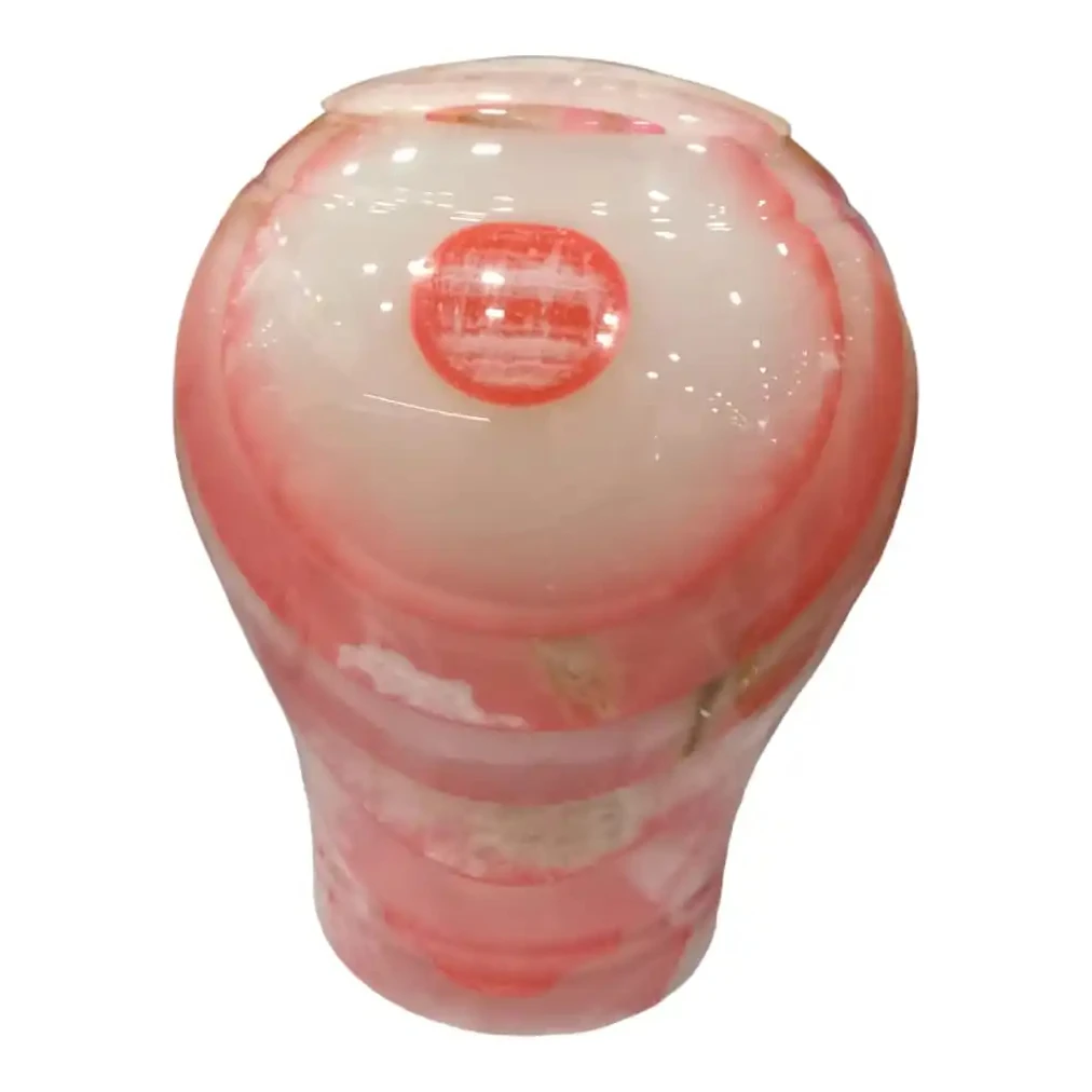 Artistic Pink Onyx Stone Urn Colorful Marble and Marbling Material for Human Ashes Wholesale Cremation Memorial urns